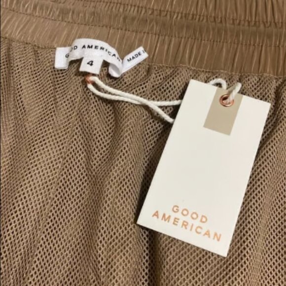 GOOD AMERICAN Women's High-Rise Wide-Leg Windbreaker Track Pants Size 4 - Picture 8 of 9